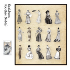 Seridwen gothic noble lady Victorian portrait stickers for dark academia journaling