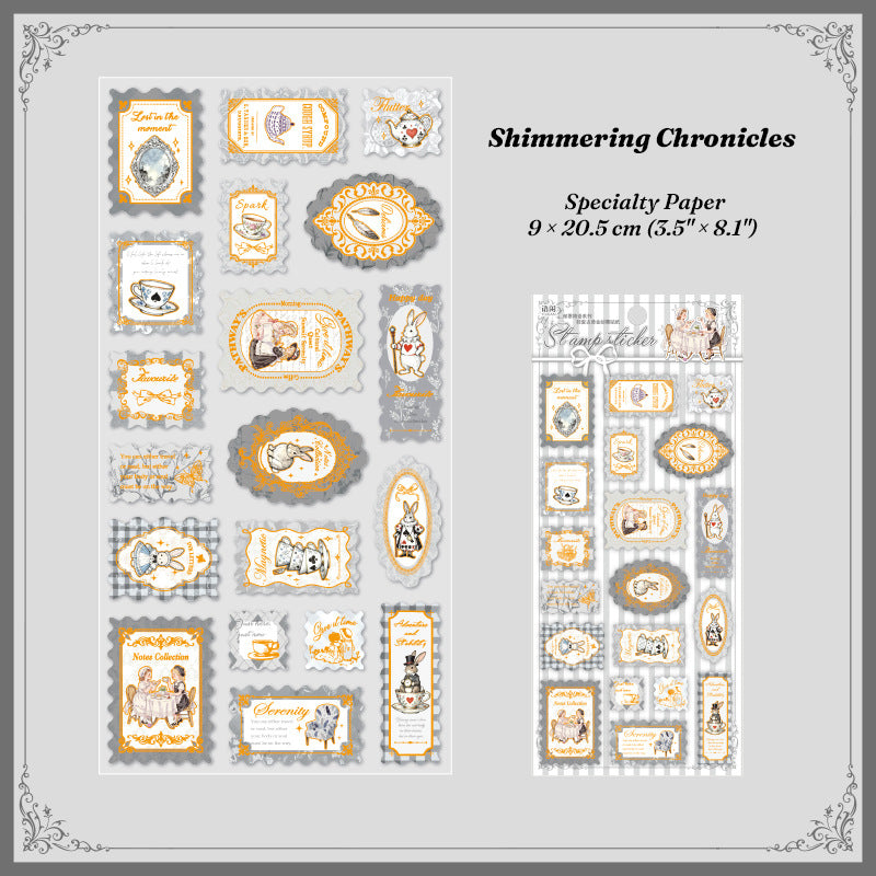 Stamp Story Gold Foil Stickers - Vintage Postage