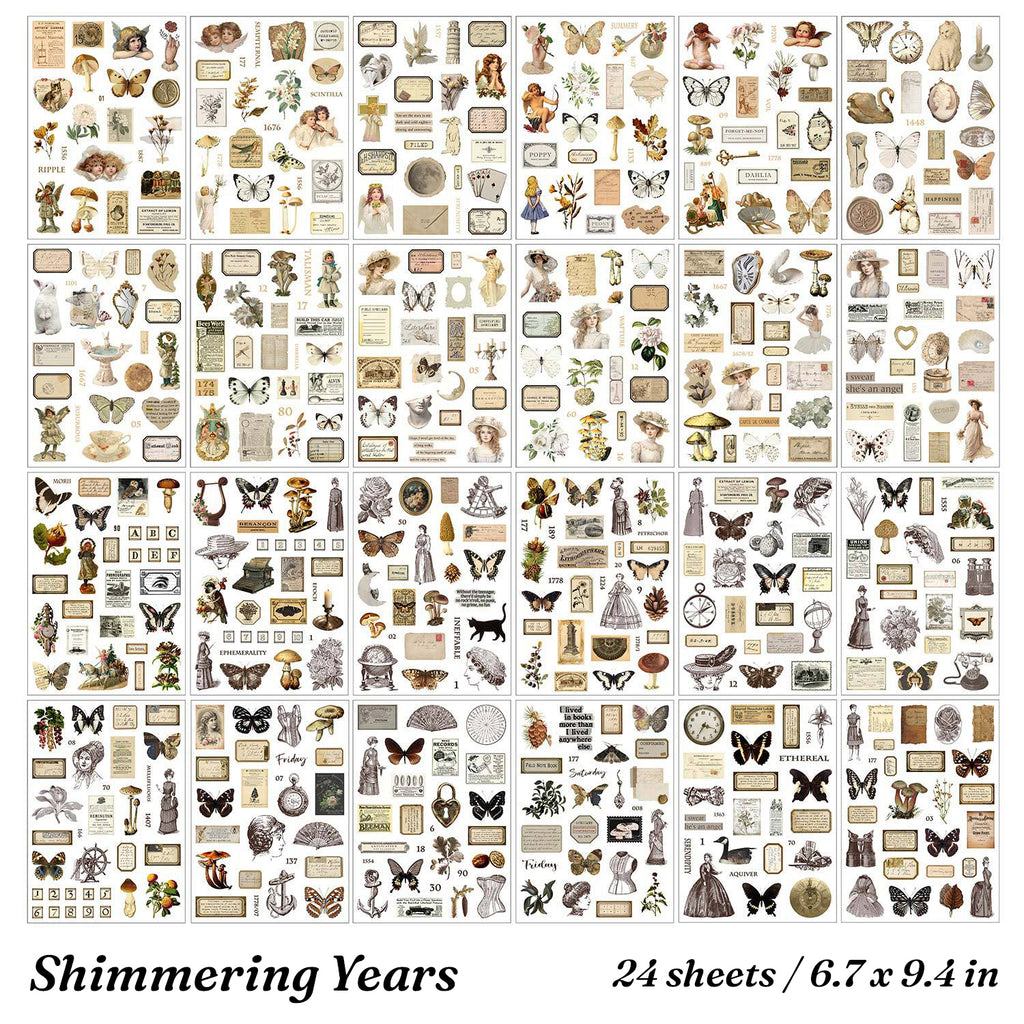 Years of Romance Sticker Book – 24 Washi Sheets, 4 Styles
