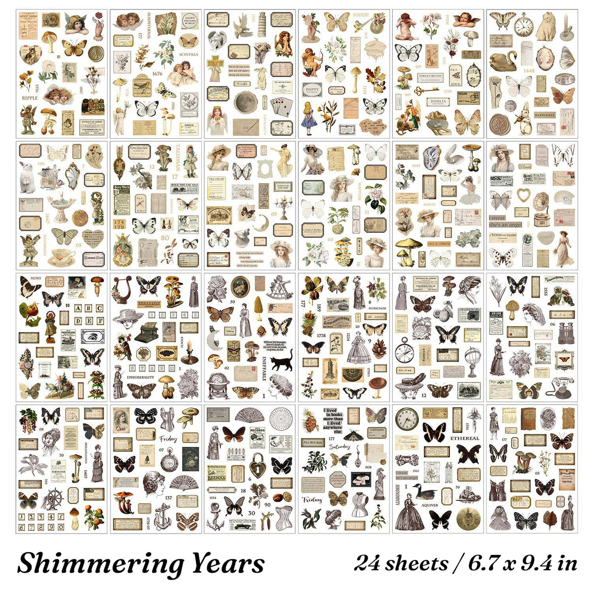 Years of Romance Sticker Book – 24 Washi Sheets, 4 Styles
