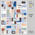 simple log writable sticker sheet grid layout budget tracking and habit checklist design