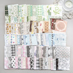 Single vintage ephemera paper pack with title text and botanical border print, mixed lightweight paper and PET overlay, pre-cut journal collage sheet for scrapbook layering
