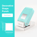 Stamp punch small square size 1.00x1.00 inch 25.4x25.4mm perforated edge decorative shape punch mint handle