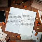 Stamped alphabet impressions on white paper showing crisp vintage typeface letters and numbers