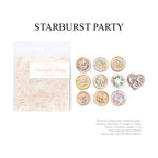 Starburst Party vintage floral wax seal sticker - festive decorative seal
