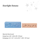 Vintage Star Constellation Beech Wood Stamps — 6 Celestial Designs