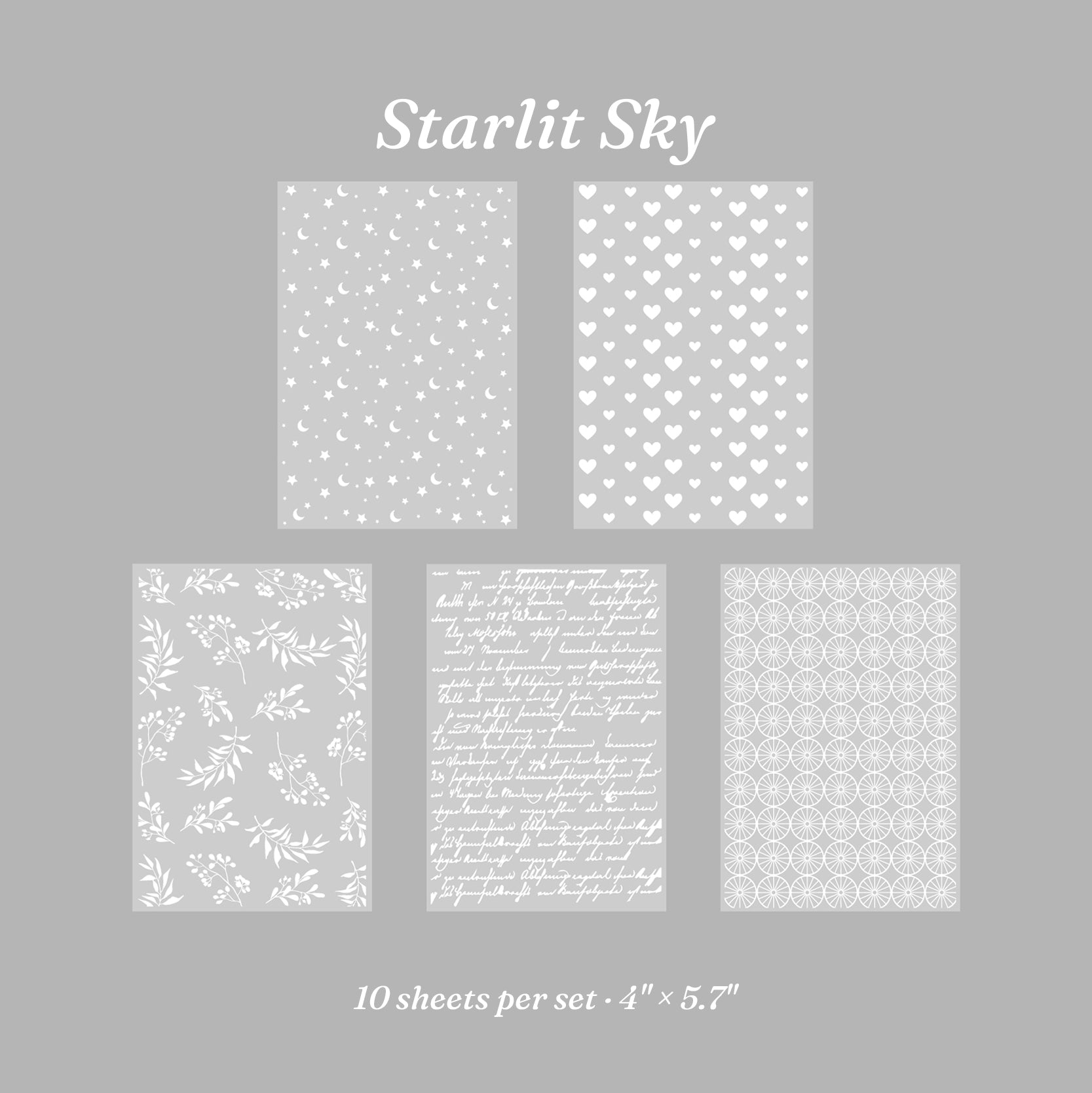 Navy embossed vellum paper scattered star relief midnight journal page layering effects
