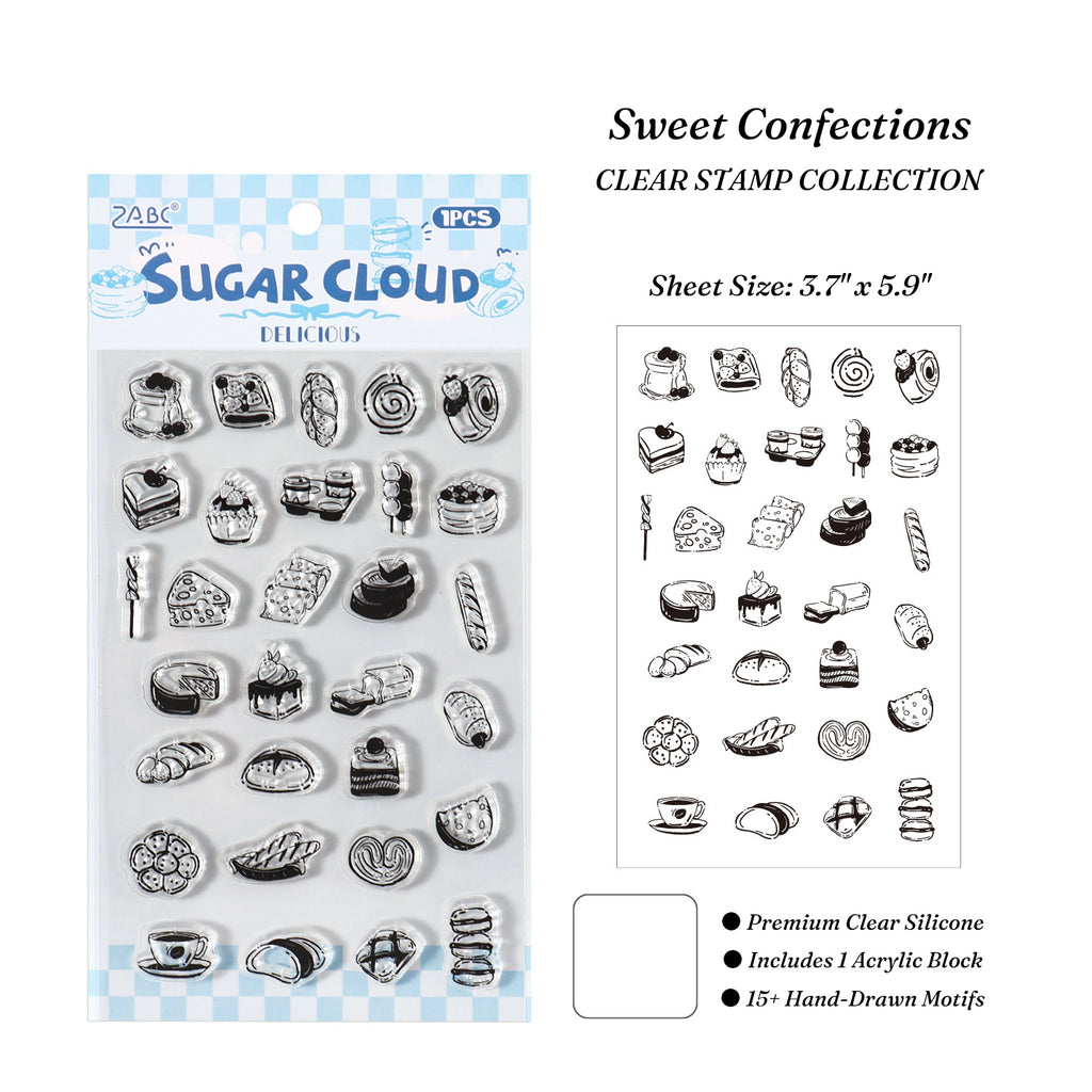 Vintage Patisserie Clear Silicone Stamp Set