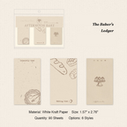 Vintage baker's ledger and bread theme aesthetic sticky notes