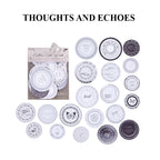Thoughts and Echoes letterpress ephemera - vintage text embossed paper for journaling