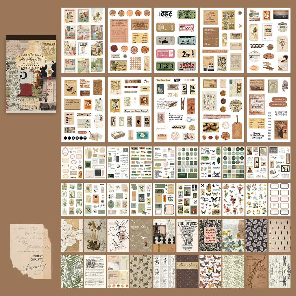 Time and You vintage journal paper usage example showing creative journaling and scrapbooking applications
