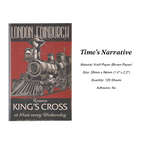 Time's Narrative elegant handwritten script kraft paper note