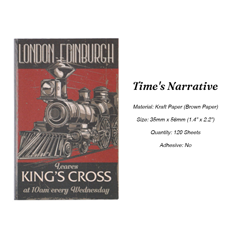 Time's Narrative elegant handwritten script kraft paper note