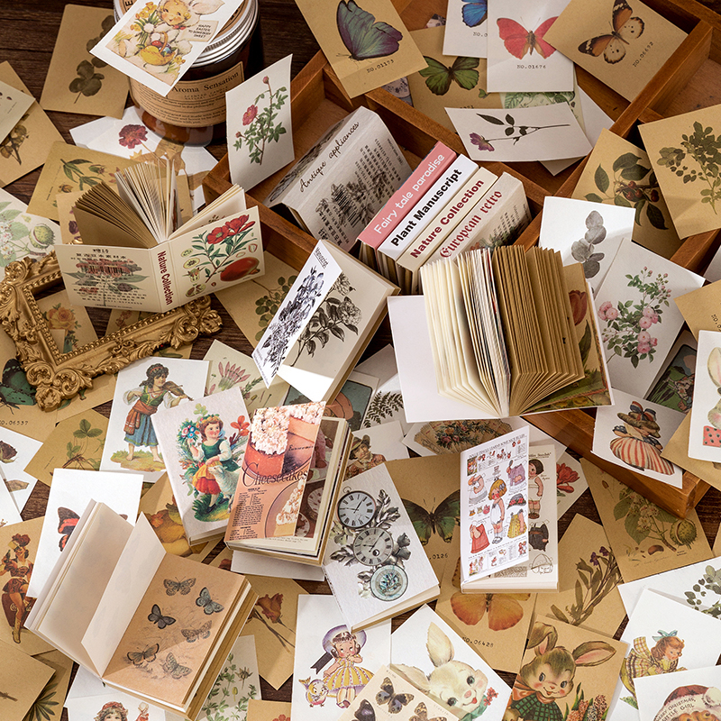 Compact mini journal with vintage designs - travel-ready size