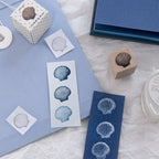 Tiny Fantasy Stamps on Blue Background