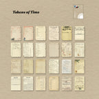	24 vintage receipt, invoice and ledger ephemera papers with aged stamps and handwriting