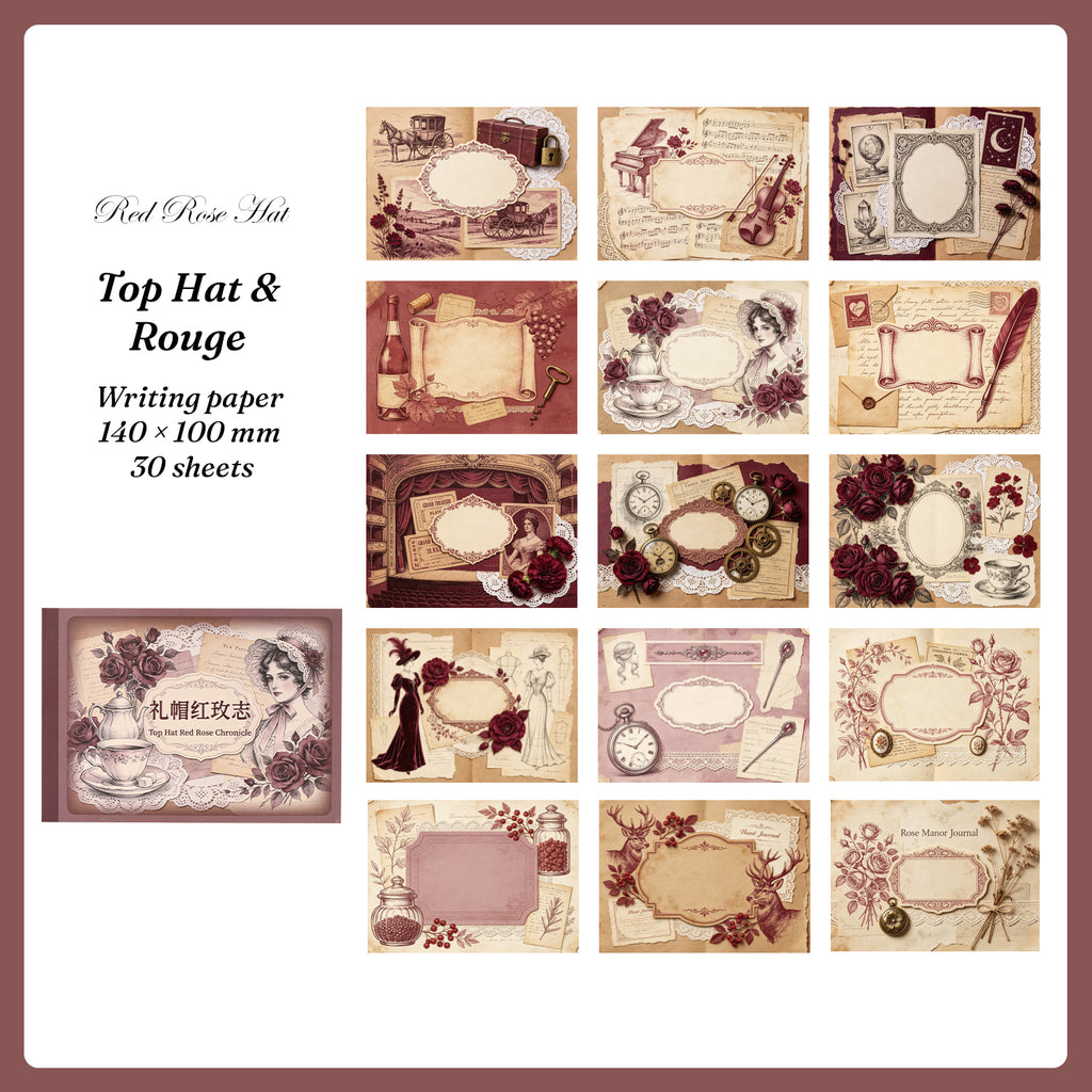 Top Hat & Rouge — 15 vintage fashion portrait designs