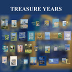 Treasure Years - Ukiyo-e vintage foil sticker design with romantic Japanese motifs