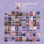 Twilight sunset rose purple aesthetic sticker pad