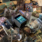 Close-up of translucent vellum paper stickers showing vintage fresh aesthetic for bullet journaling
