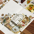 Vibrant Vintage Sticker Book for Journaling - 50 Unique Designs