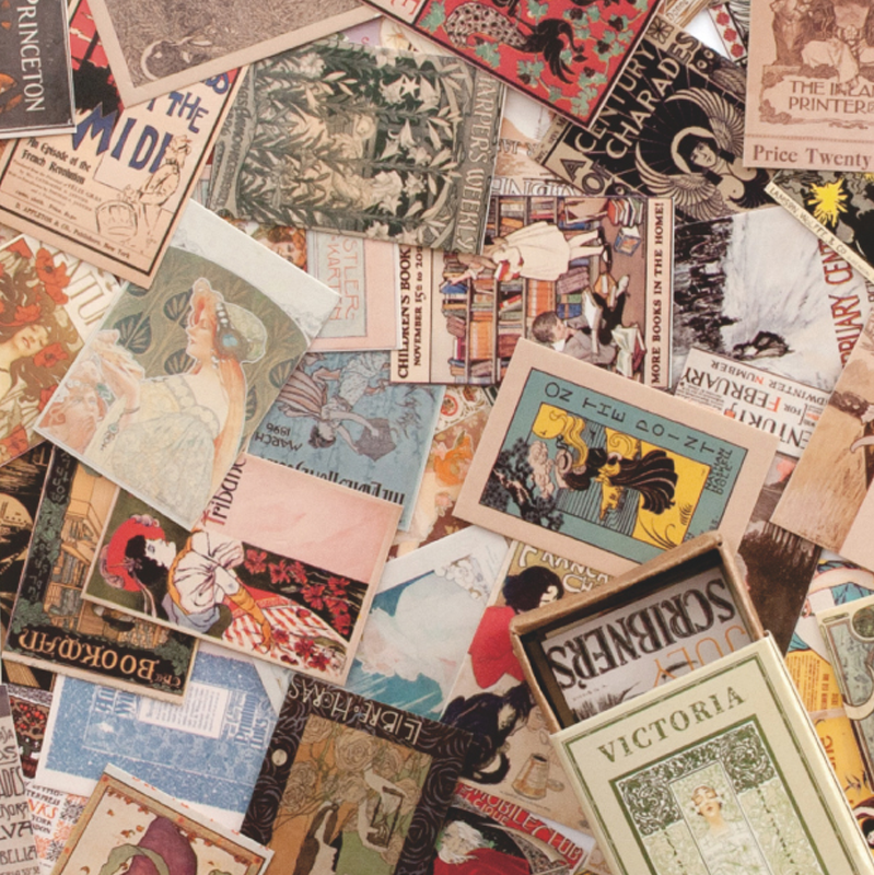 Victoria vintage mini cards featuring Victorian era designs and romantic vintage aesthetics