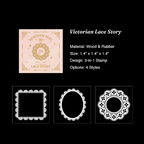 "Miss Time" Vintage 3-in-1 Nesting Wood Stamp