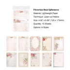 Victorian rose ephemera aesthetic floral journaling paper