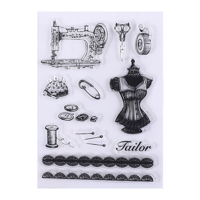 Vintage Ephemera Clear Silicone Stamp Collection