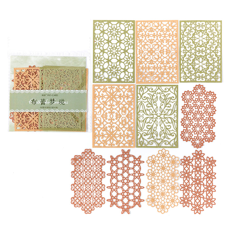 Victorian lace tiles vintage intricate die-cut background paper