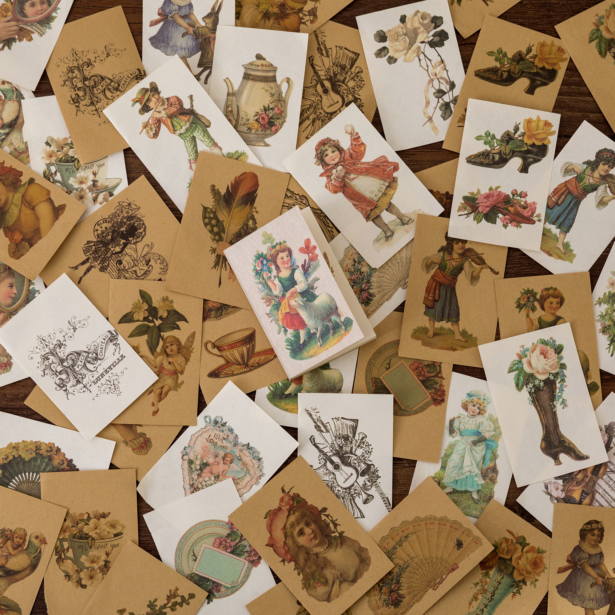 Victorian manor ephemera vintage scrapbooking paper