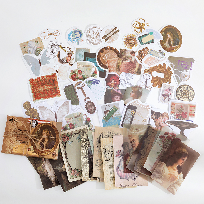 Victorian phonograph and cameos ephemera pack