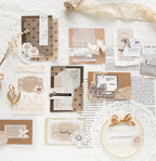 "Complete set of 6 vintage border matchbox memo stickers for scrapbooking and journaling"