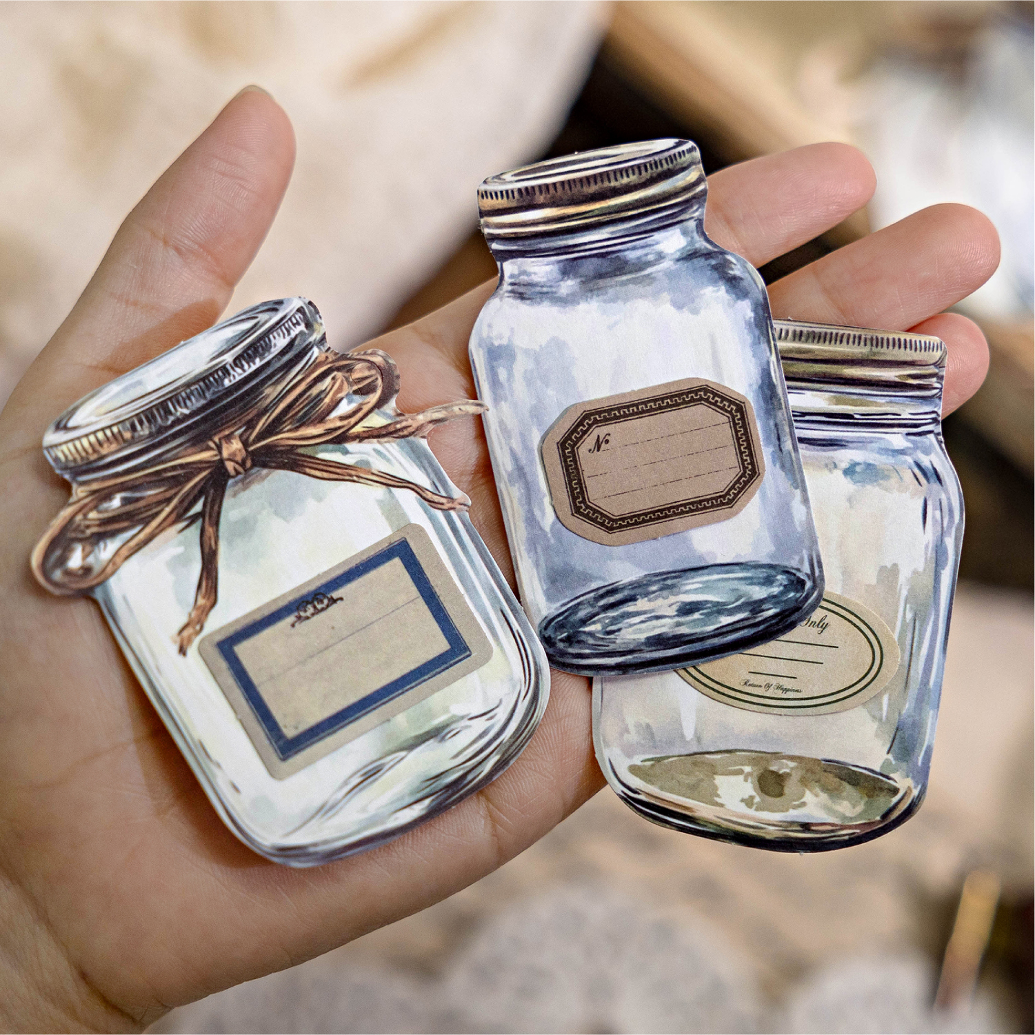 Vintage bottle label sticker collection - 6 themed designs