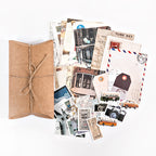 Around the World design - vintage travel themed mixed media paper A5