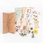 Dried Flower Research design - vintage botanical study mixed media paper