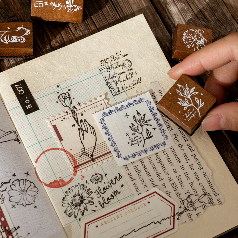  Vintage Stamp Set - Product Packaging Display