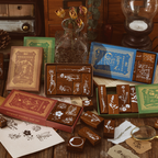 Vintage Collector's Notes Wood Stamp Set - Complete Set Display