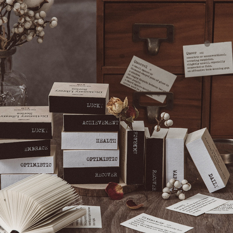 Vintage dictionary mini journal - library series 64 page pocket notebook