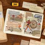 Detailed shot of vintage English labels with classic typography and decorative elements