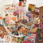 Vintage Food Light design - French cafe themed washi stickers