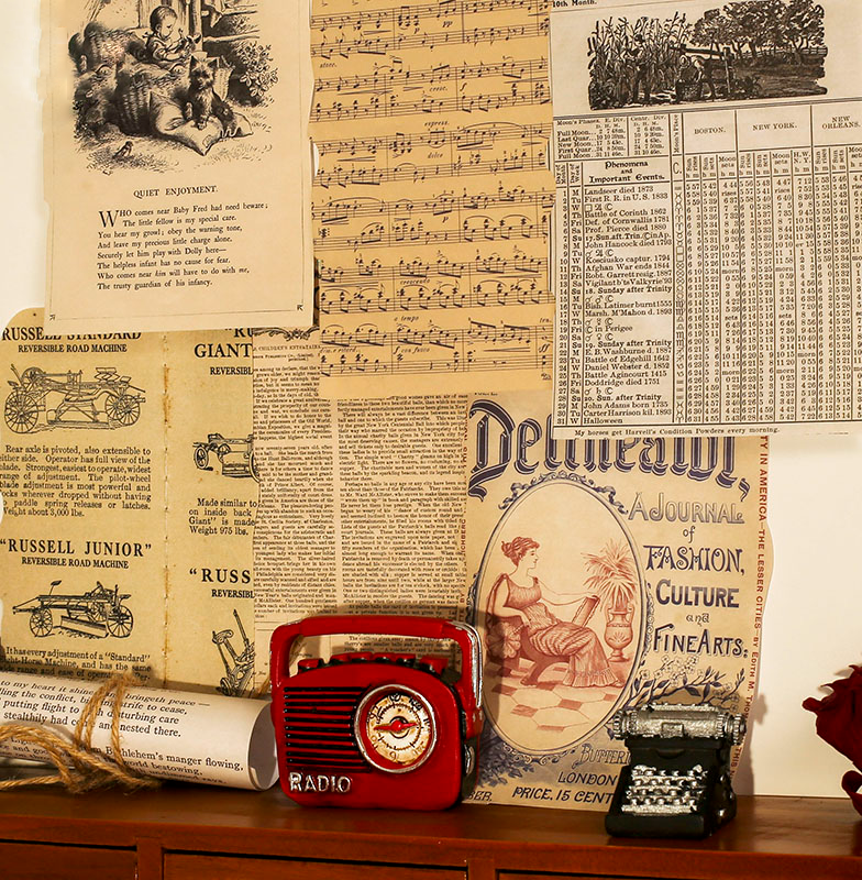 Shabby Chic Ephemera Paper Pack - Scrapbooking Background Paper Collection