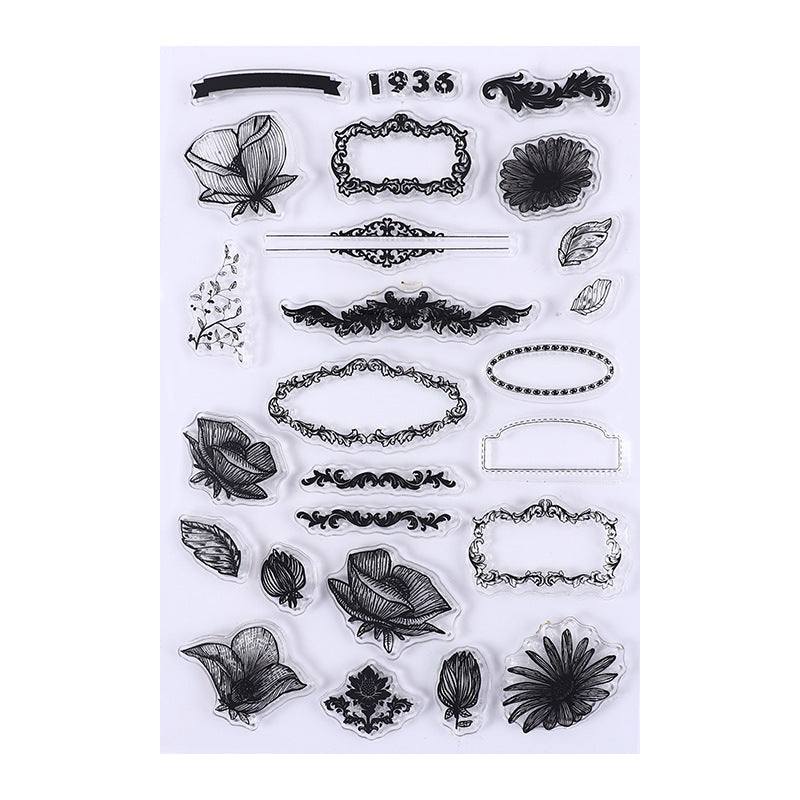 Vintage Ephemera Clear Silicone Stamp Collection