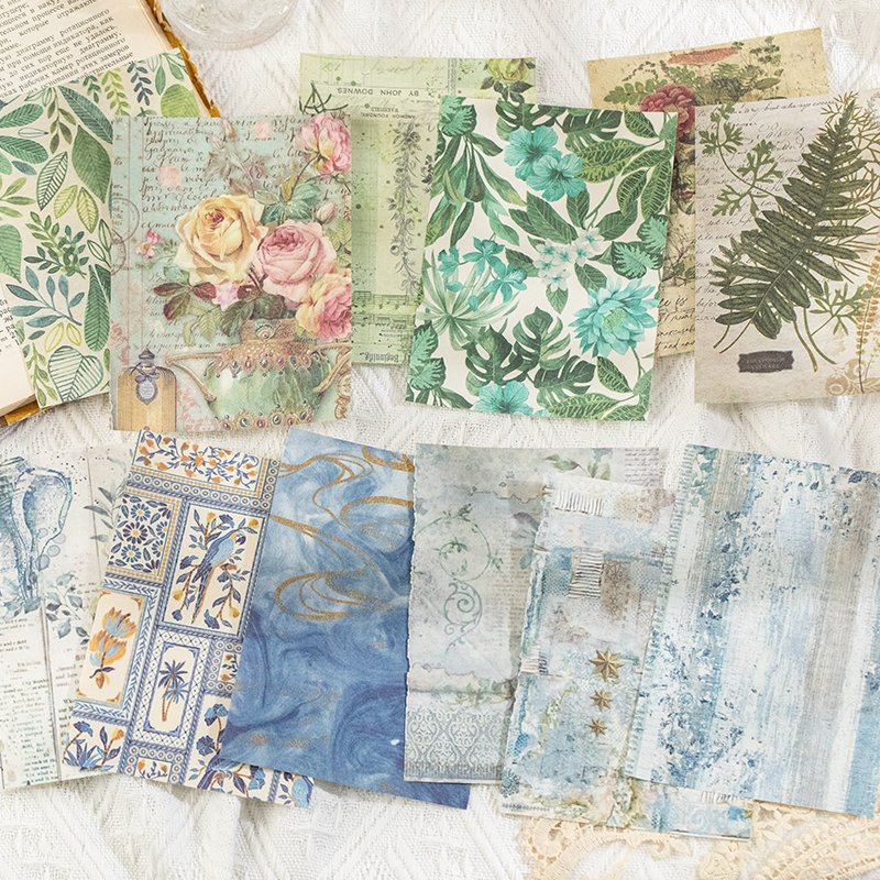 Vintage Scrapbook Paper Pack — 60 Sheets, 4 Themes
