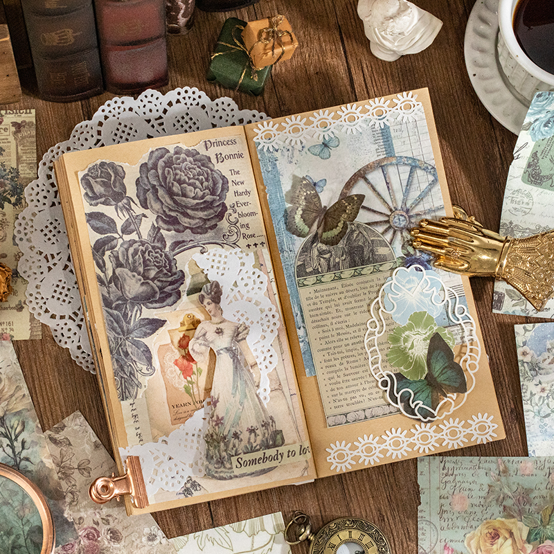 Vintage ephemera background paper - perfect for junk journaling