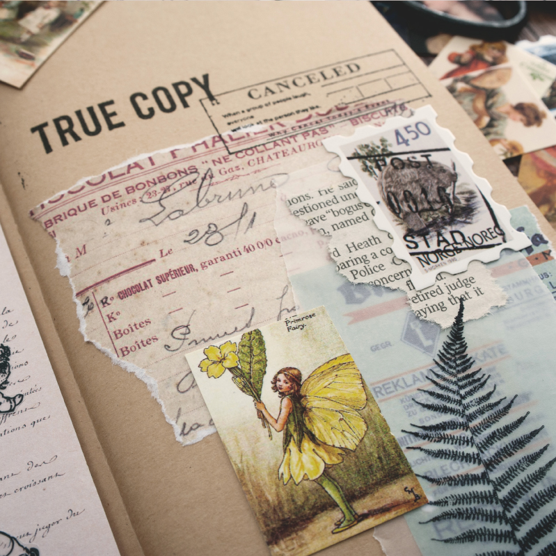 Notes on Nature vintage mini cards featuring botanical illustrations and natural elements