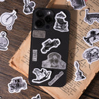Vintage aesthetic stickers for journal scrapbook and planner decoration
