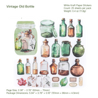 Vintage Old Bottle design - antique apothecary label sticker