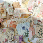 Vintage ephemera pack close-up - assorted nostalgic paper pieces for mixed media crafts