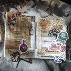 Vintage sketch sticker pack - 100pcs retro collection display